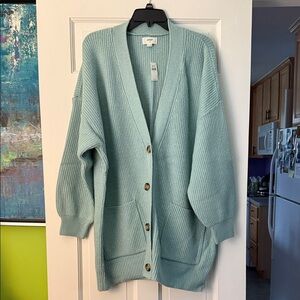 Aerie Light Sea Foam Cardigan Sweater